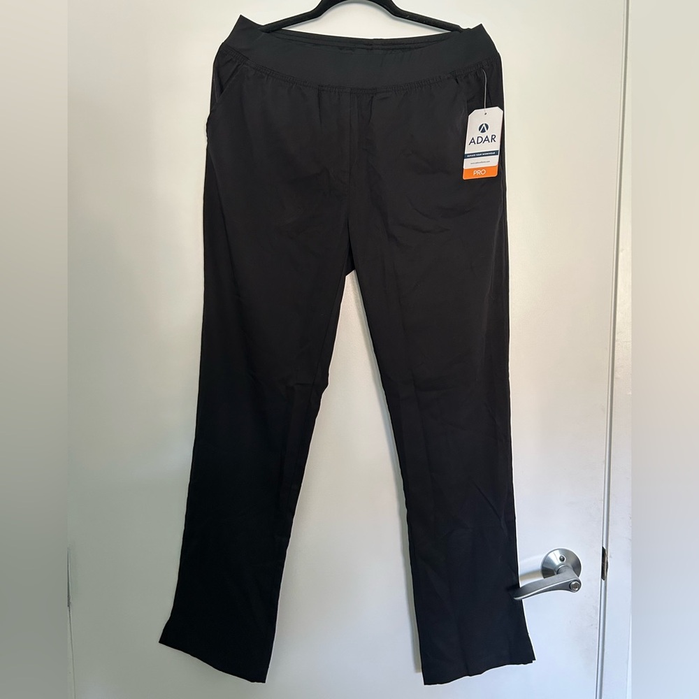 Adar black scrub pants